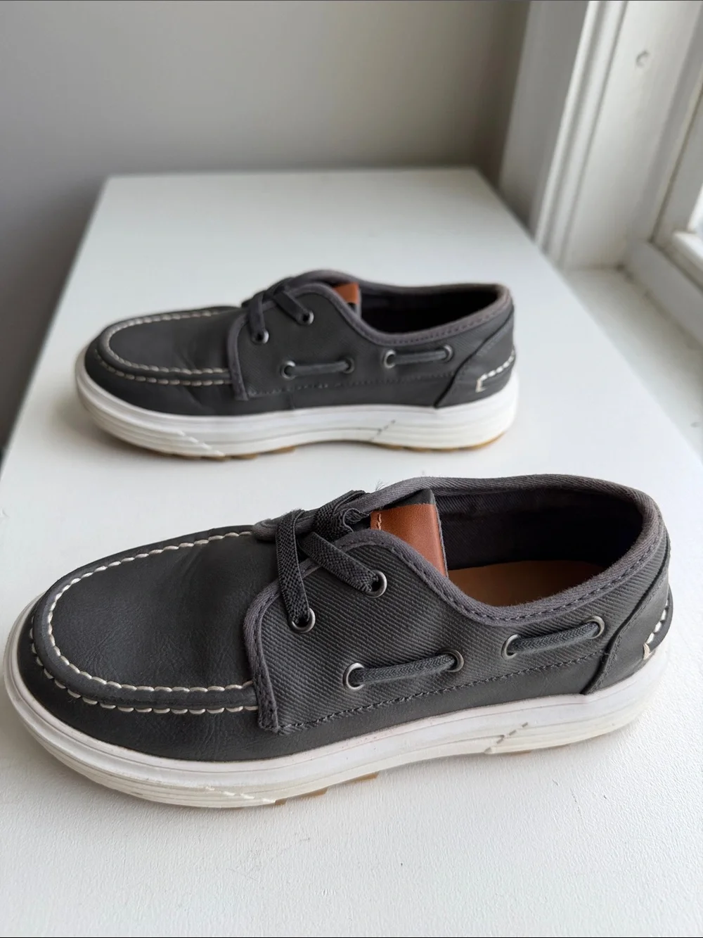 Boys Grey Dress Shoes